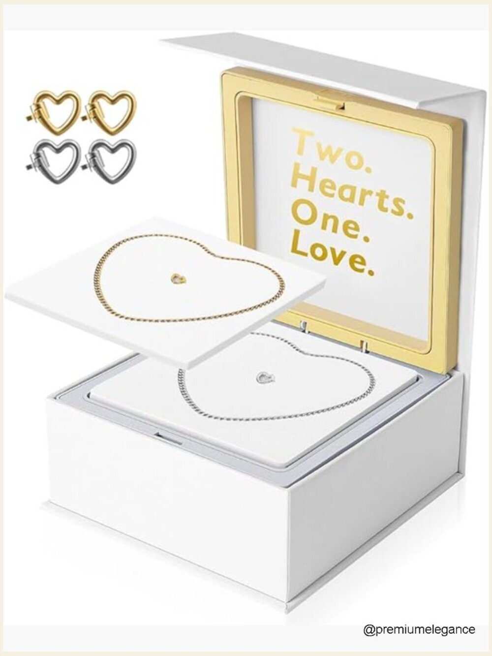 Permanent Couples Bracelet Kit with Locking Heart Clasp - DIY Matching Bracelets